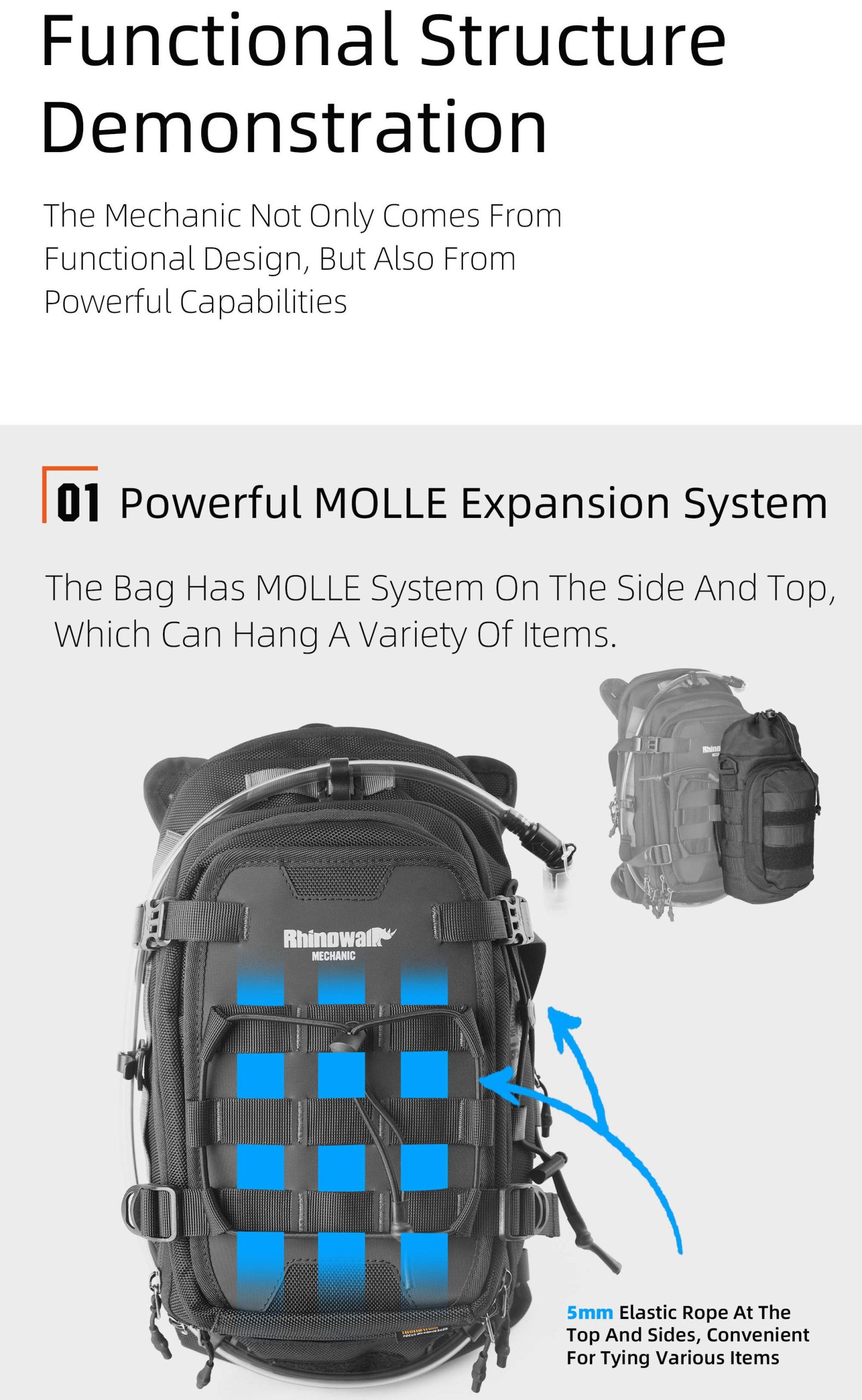 Bolso Tanque 9L para Moto - Con Porta-Bolsa de Hidratación, Impermeable