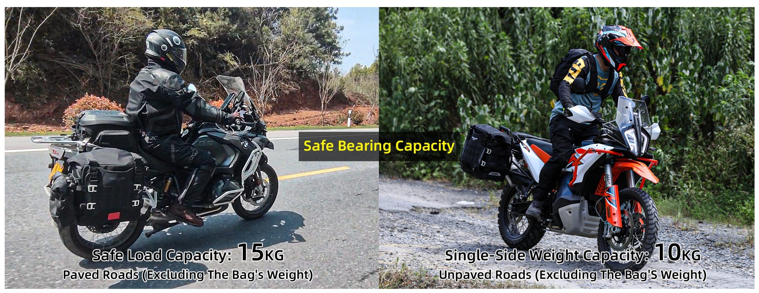Alforja Lateral para Moto 35L - Desenganche Rápido Impermeable