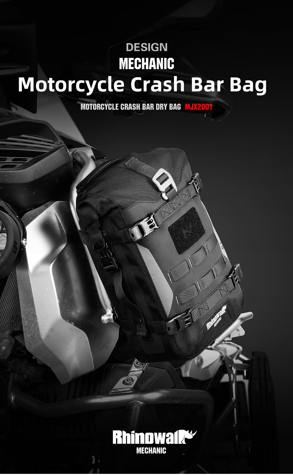 Bolso para Moto Impermeable 6L – Serie Mechanic