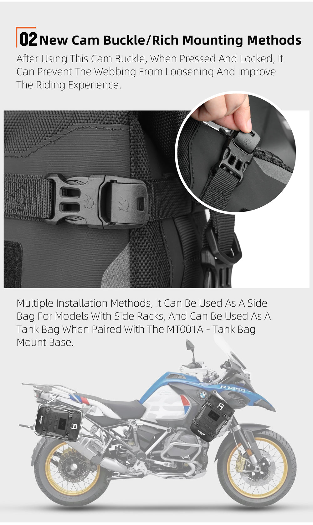 Bolso para Moto Impermeable 6L – Serie Mechanic
