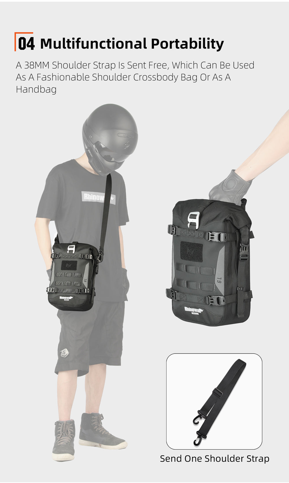 Bolso para Moto Impermeable 6L – Serie Mechanic
