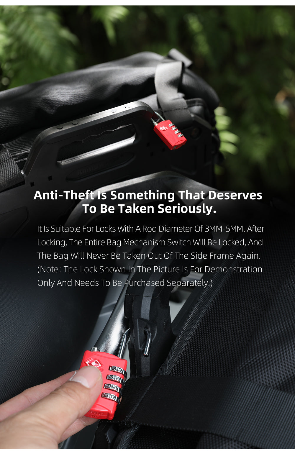 Alforja Lateral para Moto 35L - Desenganche Rápido Impermeable