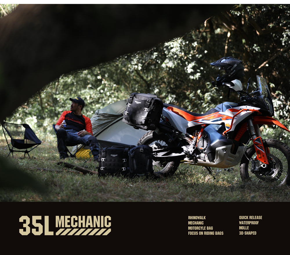Alforja Lateral para Moto 35L - Desenganche Rápido Impermeable
