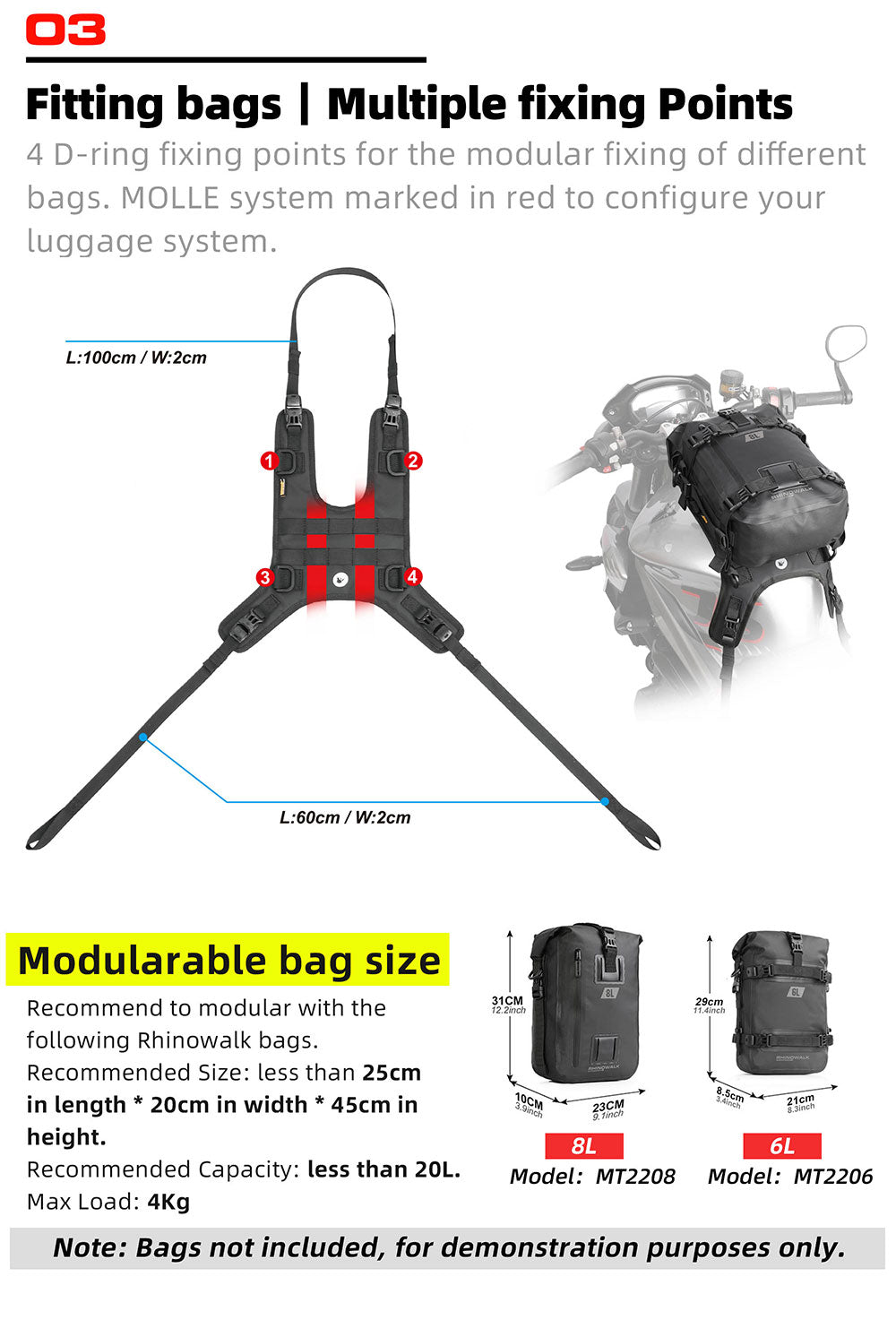 Base de Montaje Universal para Bolso de Tanque