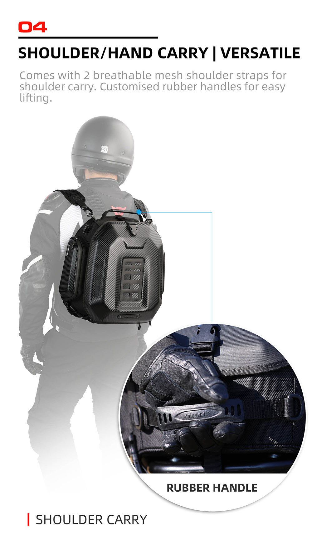 Bolso Cola Rígido 23L-35L Expandible