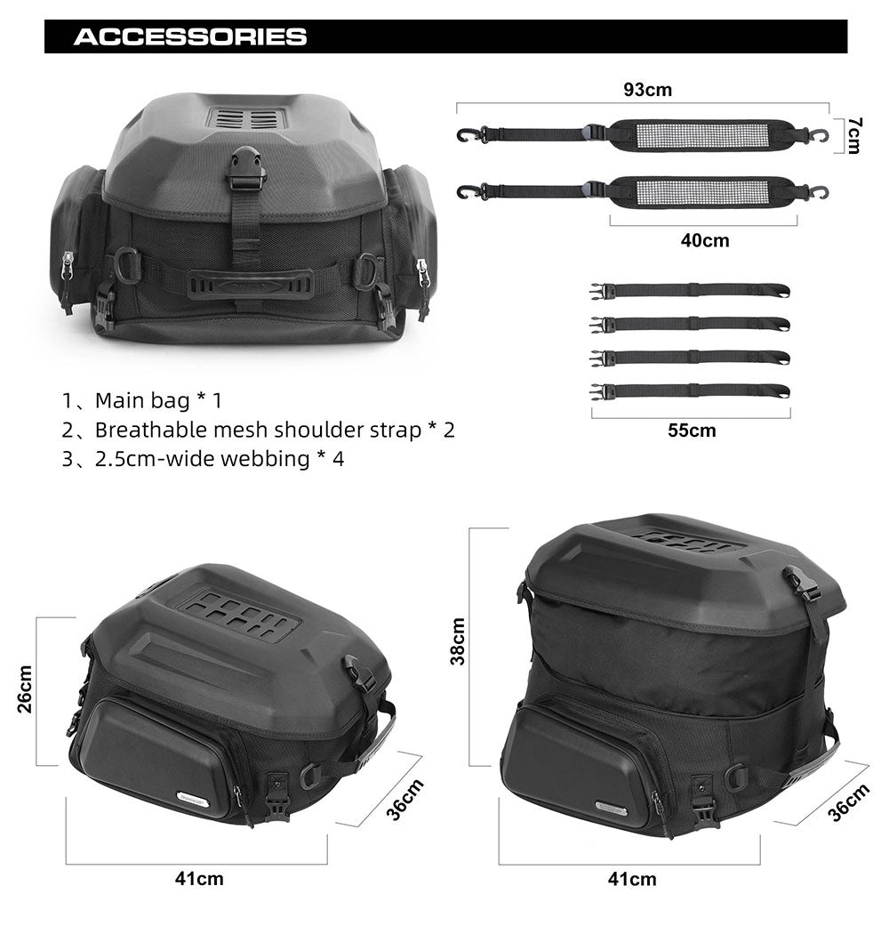 Bolso Cola Rígido 23L-35L Expandible