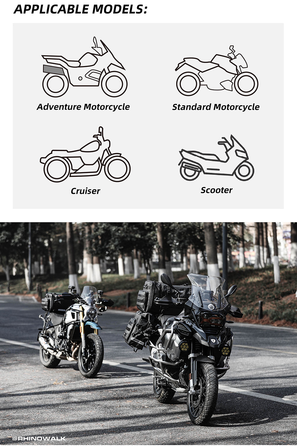 Bolso de Cola para Moto de Gran Capacidad