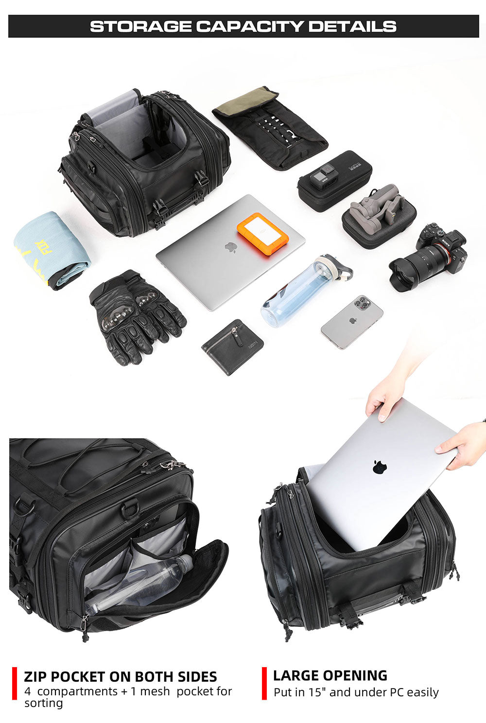 Bolso Cola para Moto 19-26L