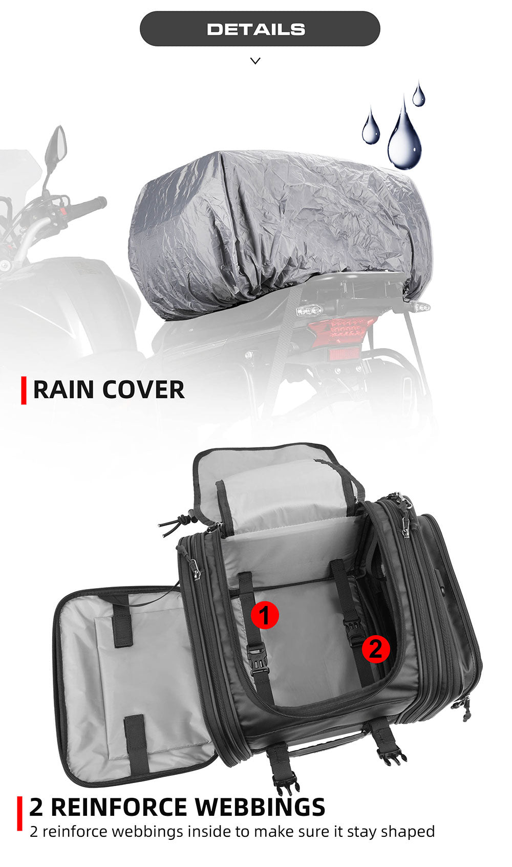 Bolso Cola para Moto 19-26L